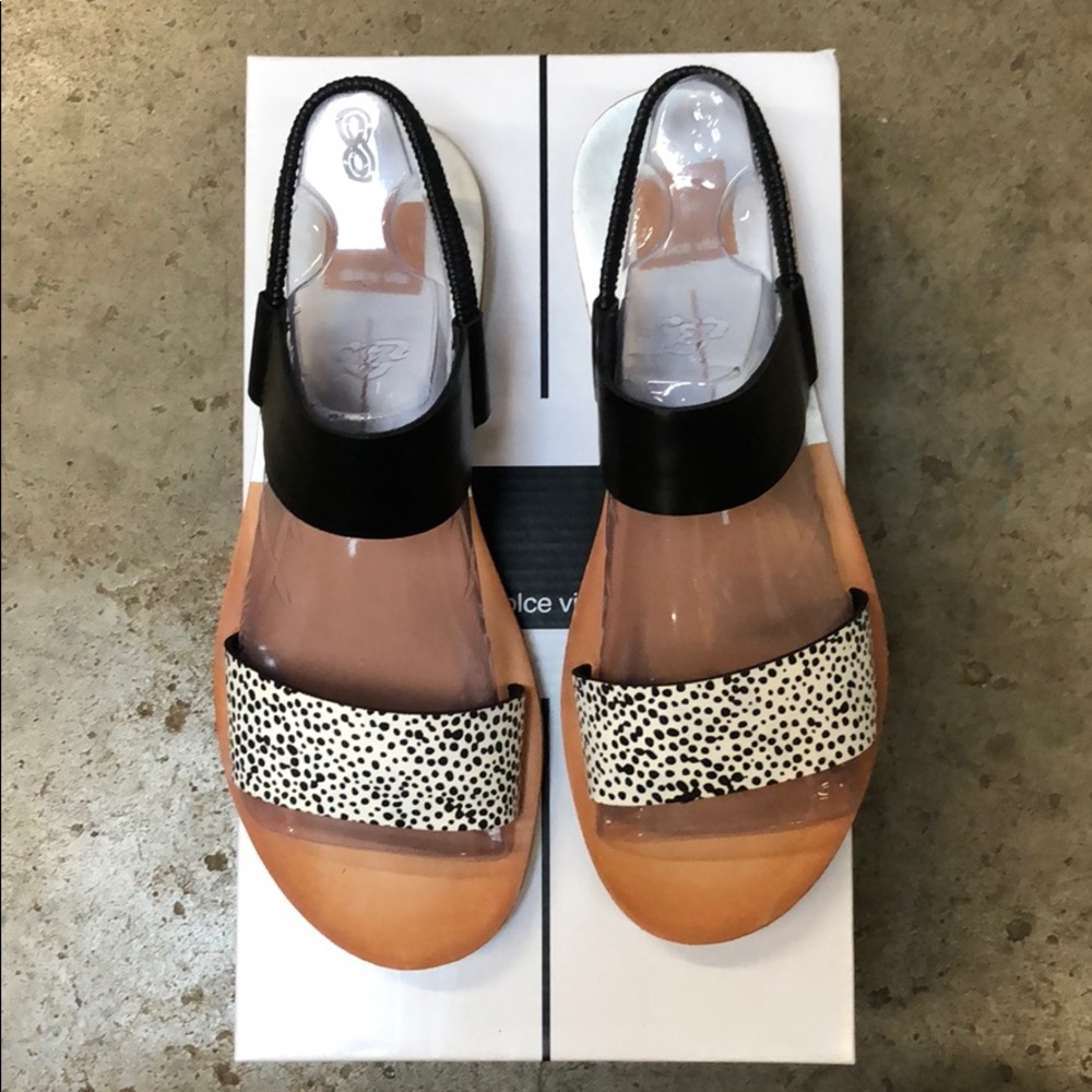 Dolce Vita Black and White Sandals